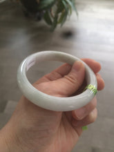 Load image into Gallery viewer, 57.7mm certificated type A 100% Natural light green/white Jadeite Jade bangle R70-0274
