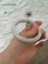 Load image into Gallery viewer, 57.7mm certificated type A 100% Natural light green/white Jadeite Jade bangle R70-0274
