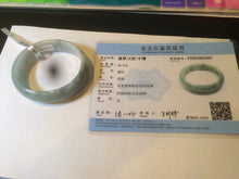 Load image into Gallery viewer, 51.5mm certified 100% natural Type A green/yellow oval jadeite jade bangle S30-1037
