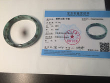 Load image into Gallery viewer, 51mm certified Type A 100% Natural green/blue oval Jadeite Jade bangle AQ41-2254
