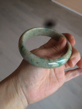 Load image into Gallery viewer, 59.5mm certified Type A 100% Natural sunny green gray yellow purple (FU LU Shou)Jadeite bangle D68-3750
