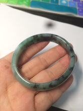 Load image into Gallery viewer, 51mm certified Type A 100% Natural green/blue oval Jadeite Jade bangle AQ41-2254
