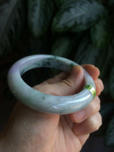 Load image into Gallery viewer, 57.7mm certified type A 100% Natural green/white/purple Jadeite Jade bangle AC44-6203
