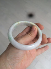 Load image into Gallery viewer, 56.2 mm certificated Type A 100% Natural light green/yellow/purple Jadeite Jade bangle AM7-7533
