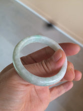 Load image into Gallery viewer, 42.5mm Type A 100% Natural sunny green white Jadeite Jade kid/small adult hand AT63 Add on item
