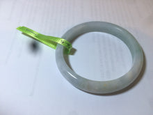 Load image into Gallery viewer, 53.4mm 100% natural Type A green/white jadeite jade bangle G73
