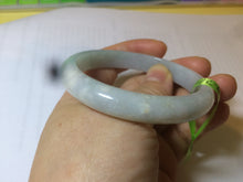 Load image into Gallery viewer, 53.4mm 100% natural Type A green/white jadeite jade bangle G73
