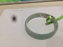 Load image into Gallery viewer, 51.1mm certificated Type A 100% Natural light apple green thin Jadeite Jade bangle AE48-9420
