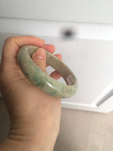 Load image into Gallery viewer, 59.5mm certified Type A 100% Natural sunny green gray yellow purple (FU LU Shou)Jadeite bangle D68-3750
