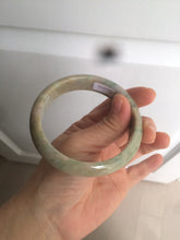 Load image into Gallery viewer, 59.5mm certified Type A 100% Natural sunny green gray yellow purple (FU LU Shou)Jadeite bangle D68-3750
