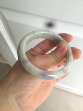 Load image into Gallery viewer, 53.8mm 100% natural Type A light green/purple jadeite jade bangle C49-2210
