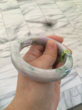 Load image into Gallery viewer, 57.7mm certified type A 100% Natural green/white/purple Jadeite Jade bangle AC44-6203
