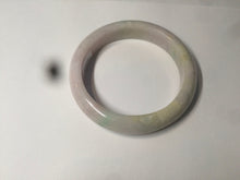 Load image into Gallery viewer, 56.2 mm certificated Type A 100% Natural light green/yellow/purple Jadeite Jade bangle AM7-7533
