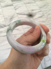 Load image into Gallery viewer, 57.7mm certified type A 100% Natural green/white/purple Jadeite Jade bangle AC44-6203
