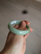 Load image into Gallery viewer, 50mm Certified Type A 100% Natural apple green oval Jadeite Jade bangle D67-9740
