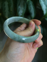 Load image into Gallery viewer, 57.7mm certificated Type A 100% Natural light green/purple Jadeite Jade bangle G74-8401
