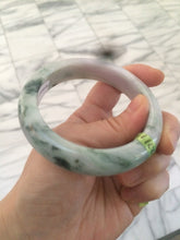 Load image into Gallery viewer, 57.7mm certified type A 100% Natural green/white/purple Jadeite Jade bangle AC44-6203
