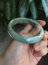 Load image into Gallery viewer, 57.7mm certificated Type A 100% Natural light green/purple Jadeite Jade bangle G74-8401
