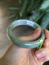 Load image into Gallery viewer, 57.7mm certificated Type A 100% Natural light green/purple Jadeite Jade bangle G74-8401
