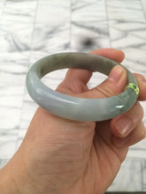 Load image into Gallery viewer, 57.7mm certificated Type A 100% Natural light green/purple Jadeite Jade bangle G74-8401
