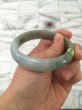 Load image into Gallery viewer, 57.7mm certificated Type A 100% Natural light green/purple Jadeite Jade bangle G74-8401
