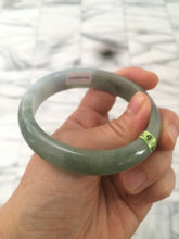 Load image into Gallery viewer, 57.7mm certificated Type A 100% Natural light green/purple Jadeite Jade bangle G74-8401
