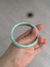 Load image into Gallery viewer, 50mm Certified Type A 100% Natural apple green oval Jadeite Jade bangle D67-9740
