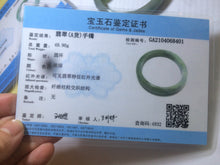 Load image into Gallery viewer, 57.7mm certificated Type A 100% Natural light green/purple Jadeite Jade bangle G74-8401
