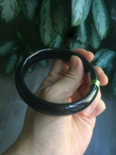 Load image into Gallery viewer, 59.7mm certified 100% Natural dark green/black nephrite Hetian Jade bangle Q18-4641
