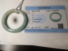 Load image into Gallery viewer, 56.7mm certified 100% natural type A sunny green yellow jadeite jade bangle AM10-0162
