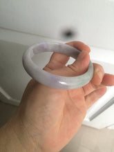 Load image into Gallery viewer, 55.5mm certified Type A 100% Natural light green Jadeite Jade bangle D66-9679
