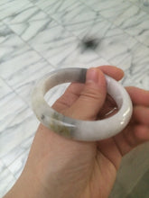 Load image into Gallery viewer, 53.5mm 100% natural Type A white/yellow/black jadeite jade bangle U83-3744
