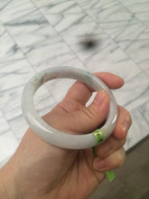 Load image into Gallery viewer, 57.8mm certified type A 100% Natural light green/purple Jadeite Jade bangle Q20-5749
