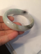 Load image into Gallery viewer, 51.3mm Type A 100% Natural green light Jadeite Jade oval bangle AM16
