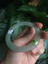 Load image into Gallery viewer, 52.5mm certified Type A 100% Natural icy green super thin Jadeite bangle N62-0415
