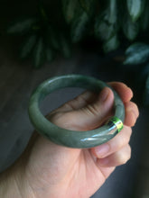 Load image into Gallery viewer, 57.5mm Certified Type A 100% Natural green/gray Jadeite Jade bangle Q22-8672
