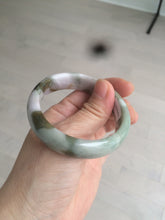 Load image into Gallery viewer, 51.5mm certified Type A 100% Natural green/purple/brown Jadeite Jade bangle N99-3774
