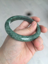 Load image into Gallery viewer, 56.5mm Certified Type A 100% Natural spinach green Jadeite Jade bangle KS82-0711
