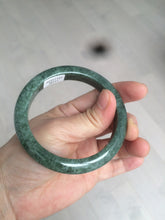 Load image into Gallery viewer, 56.5mm Certified Type A 100% Natural spinach green Jadeite Jade bangle KS82-0711
