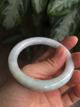 Load image into Gallery viewer, 52mm certified Type A 100% Natural green/orange/white round cut Jadeite Jade bangle R72-5679
