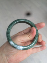 Load image into Gallery viewer, 56.5mm Certified Type A 100% Natural spinach green Jadeite Jade bangle KS82-0711
