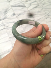 Load image into Gallery viewer, 57.5mm Certified Type A 100% Natural green/gray Jadeite Jade bangle Q22-8672
