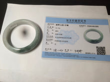 Load image into Gallery viewer, 53mm Certified Type A 100% Natural light green white Jadeite Jade bangle H151-1005
