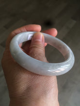 Load image into Gallery viewer, 58.3mm certified Type A 100% Natural green/white/super light purple Jadeite bangle AF70-9555

