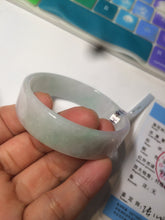 Load image into Gallery viewer, 51mm certified Type A 100% Natural light green purple square Jadeite Jade bangle H153-8059
