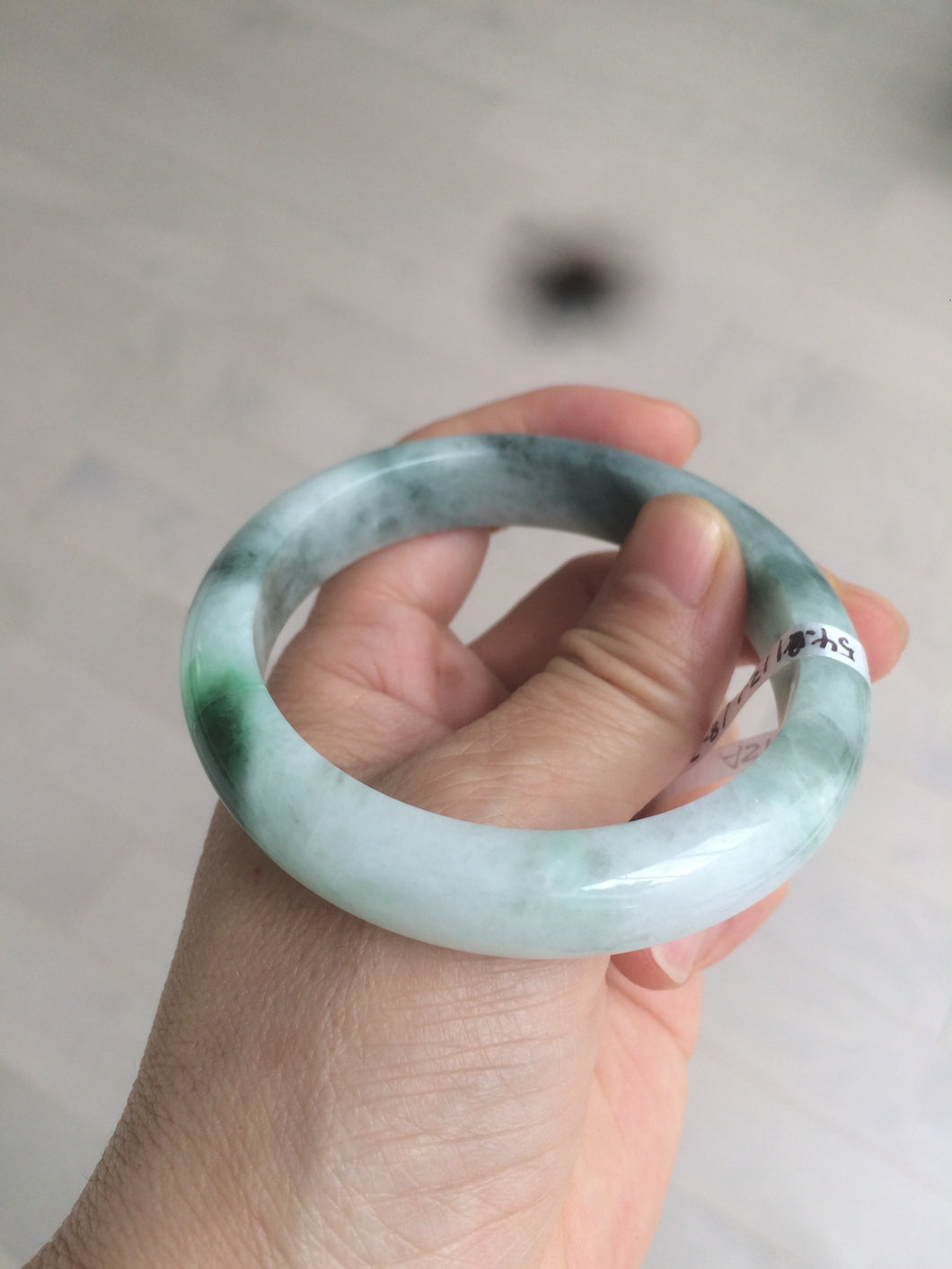 54mm Certificated sunny green jadeite jade bangle AS11-0444