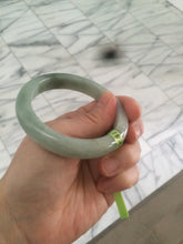 Load image into Gallery viewer, 54mm Certified Type A 100% Natural light green/dark green jadeite jade bangle AJ15-2014
