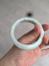 Load image into Gallery viewer, 55.6mm 100% natural certified sunny green/white jadeite jade bangle W81-3323
