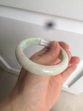 Load image into Gallery viewer, 55.6mm 100% natural certified sunny green/white jadeite jade bangle W81-3323
