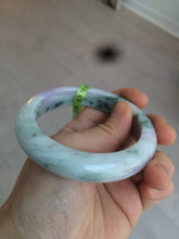 Load image into Gallery viewer, 57.7mm certified type A 100% Natural green/white/purple Jadeite Jade bangle AC44-6203
